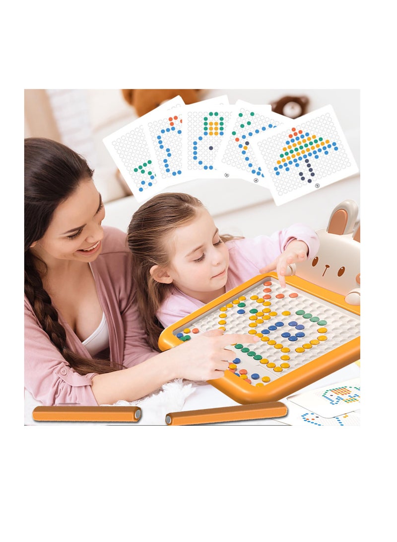 Zikra Magnetic Drawing Board for Kids, Doodle Board for Kids & Toddlers, Magnetic Dot Art for Toddlers with Magnetic Pen & Beads, Montessori Educational Supplies, for 3 4 5 6 Year Old Boys Girls - Image 2