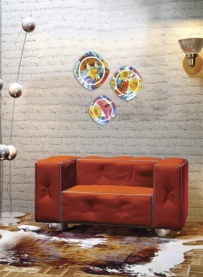 Real Art. | Block Décor | Wall Hanging Plates 7", 8", 9" | Fine Bone China | 3 pcs Set | Gift Packing - Image 3
