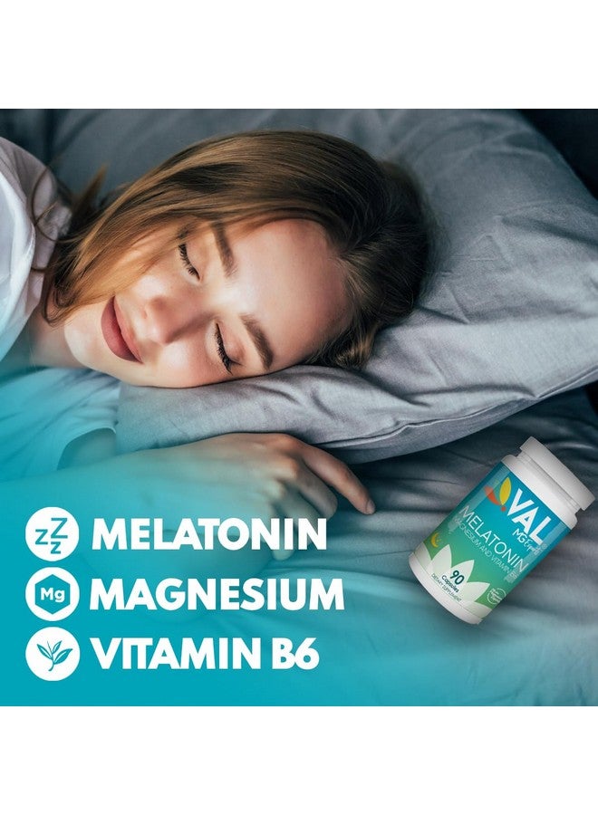 VAL Mg Experts Melatonin 3mg with Vitamin B6 & Magnesium | 90-Day Supply | Sleep Support & Healthy Circadian Rhythm | Non-GMO, Gluten-Free, Antioxidant Formula - Image 2