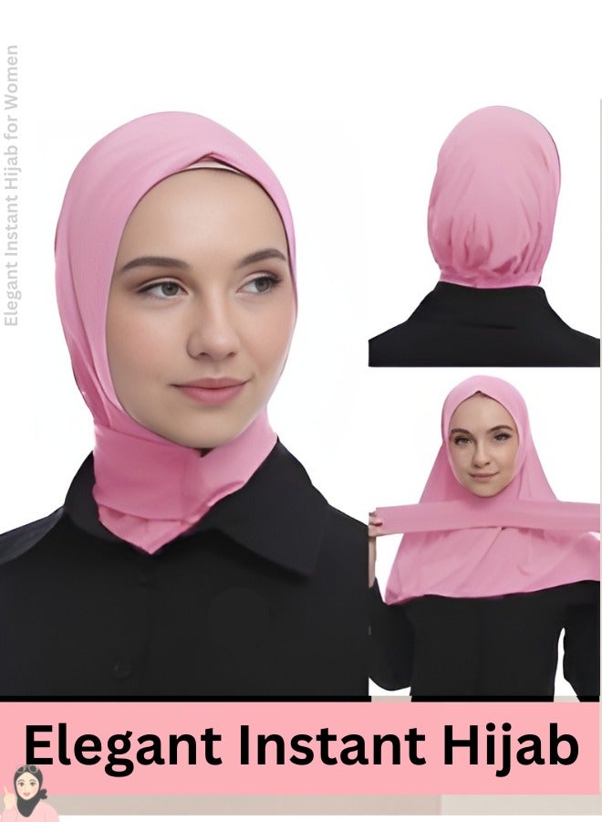Ringfinity Elegant Instant Hijab for Women - Breathable Full Coverage Headscarf with Adjustable Drawstring & Non-Slip Snap Closure - Lightweight Polyester Scarf for UAE Heat, Ramadan, Workouts, or Special Occasions  - Image 1