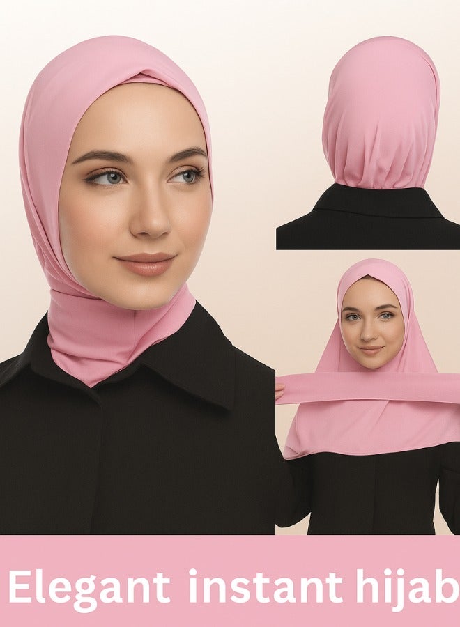 رينفينتي حجاب فاخر أنيق للنساء - وشاح محتشم كامل التغطية قابل للتعديل مع إغلاق غير منزلق - من حرير البوليستر الخفيف والمناسب لحرارة الإمارات - مثالي لرمضان، العمل، الصالات الرياضية، أو المناسبات الخاصة - Image 2