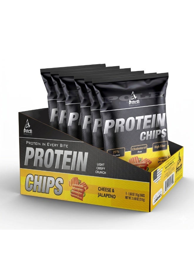 POLE NUTRITION Protein Chips - Cheese & Jalapeno (Pack of 6) - Image 1