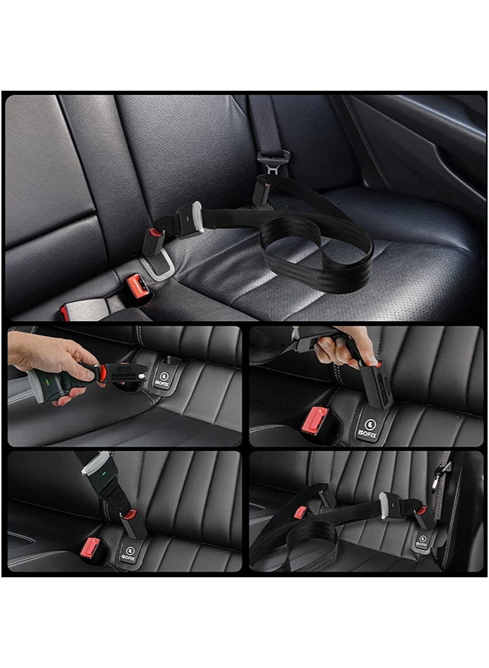 صحراء الواحة أحزمة تثبيت مقعد الطفل، ISOFIX العامة، أحزمة تثبيت مقعد السيارة للأطفال والرضع قابلة للتعديل مع واجهة مزلاج - Image 3