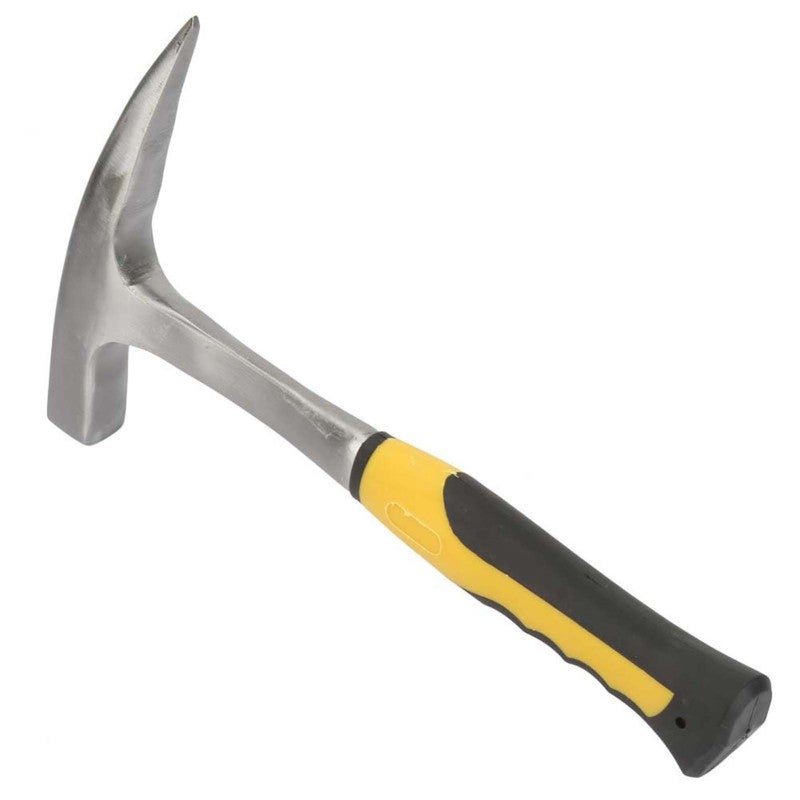 MYTEC High Carbon Steel Brick Hammer 34cm Heat Treated Impact Resistant - Polished High Hardness Rock Pick Hammer for Measuring Rock Hardness - Image 3