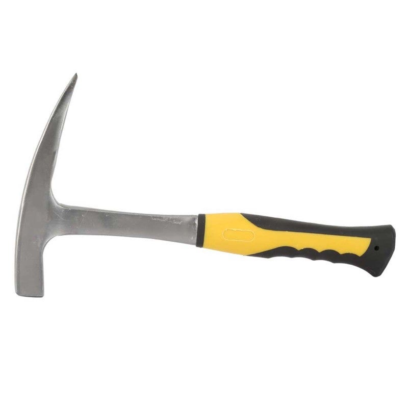 MYTEC High Carbon Steel Brick Hammer 34cm Heat Treated Impact Resistant - Polished High Hardness Rock Pick Hammer for Measuring Rock Hardness - Image 2
