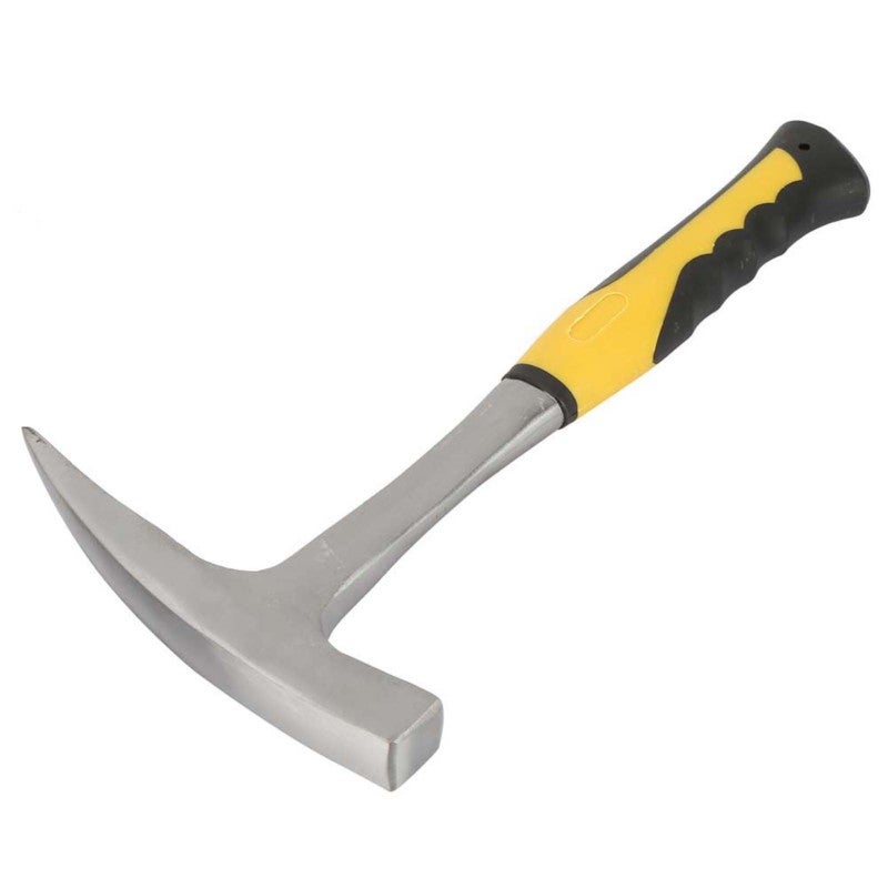 MYTEC High Carbon Steel Brick Hammer 34cm Heat Treated Impact Resistant - Polished High Hardness Rock Pick Hammer for Measuring Rock Hardness - Image 4