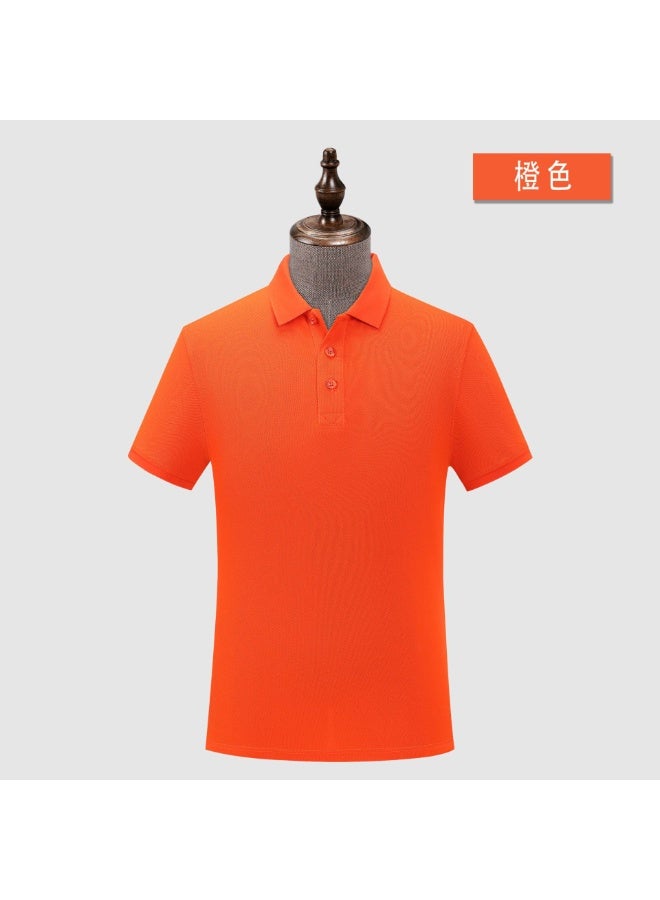 Pure Color Short Sleeve Polo T-Shirt Work Uniform - Image 1