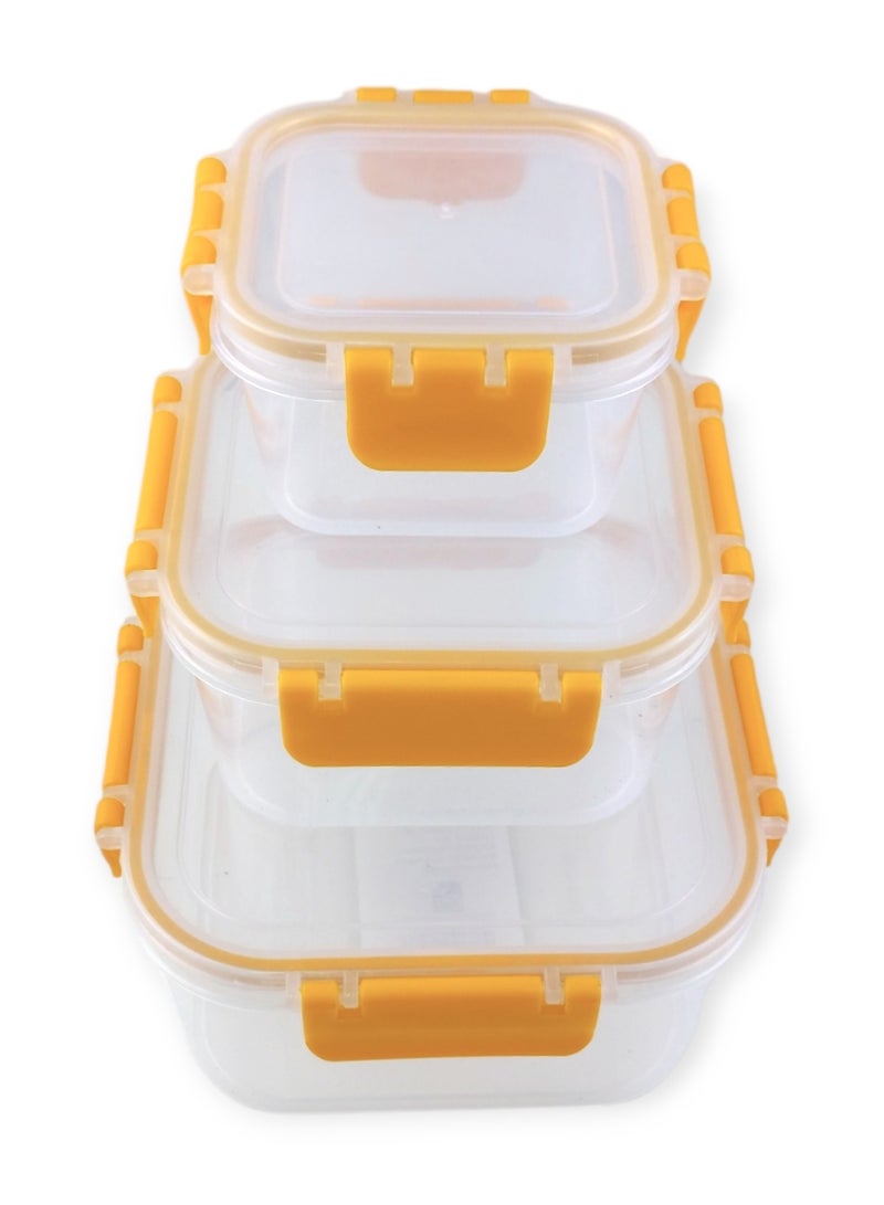 فولي لايف صندوق تخزين طعام مربع - 3 قطع - Image 2