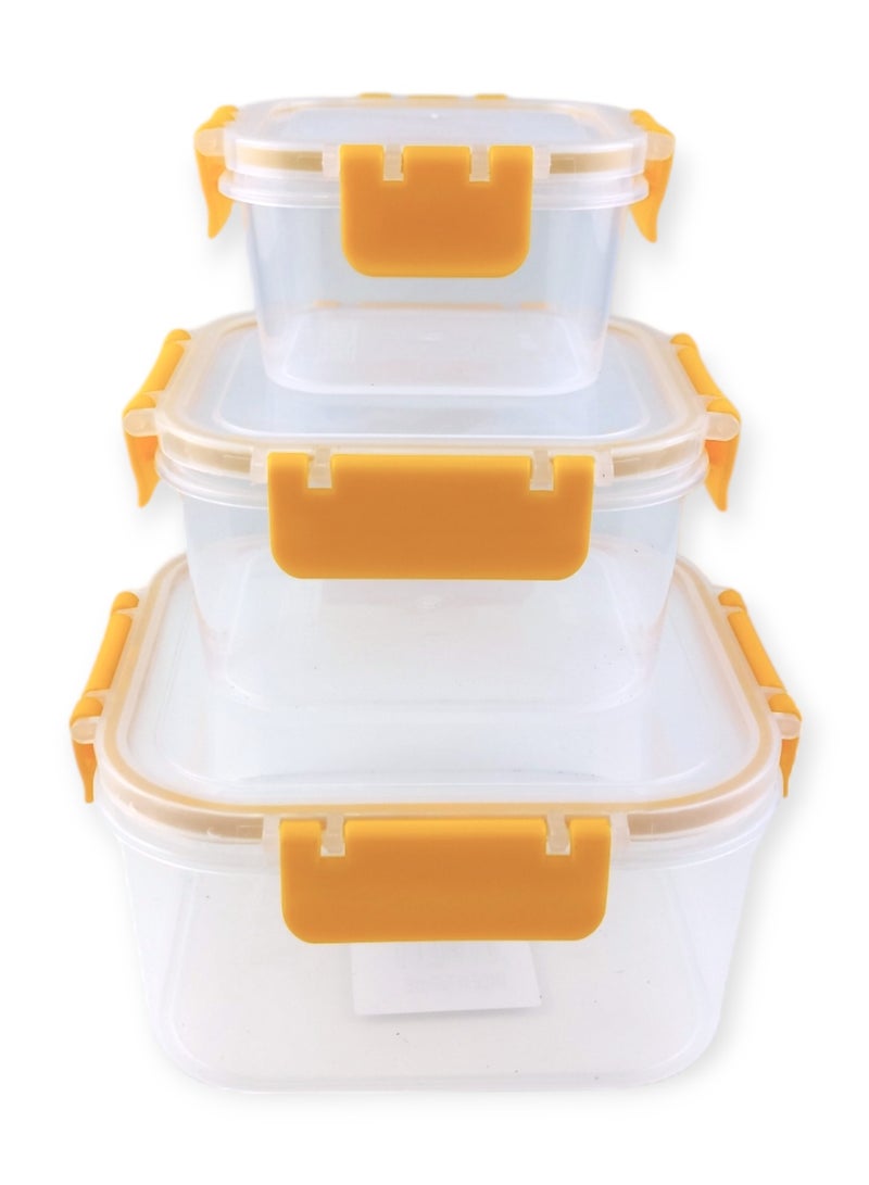 فولي لايف صندوق تخزين طعام مربع - 3 قطع - Image 3