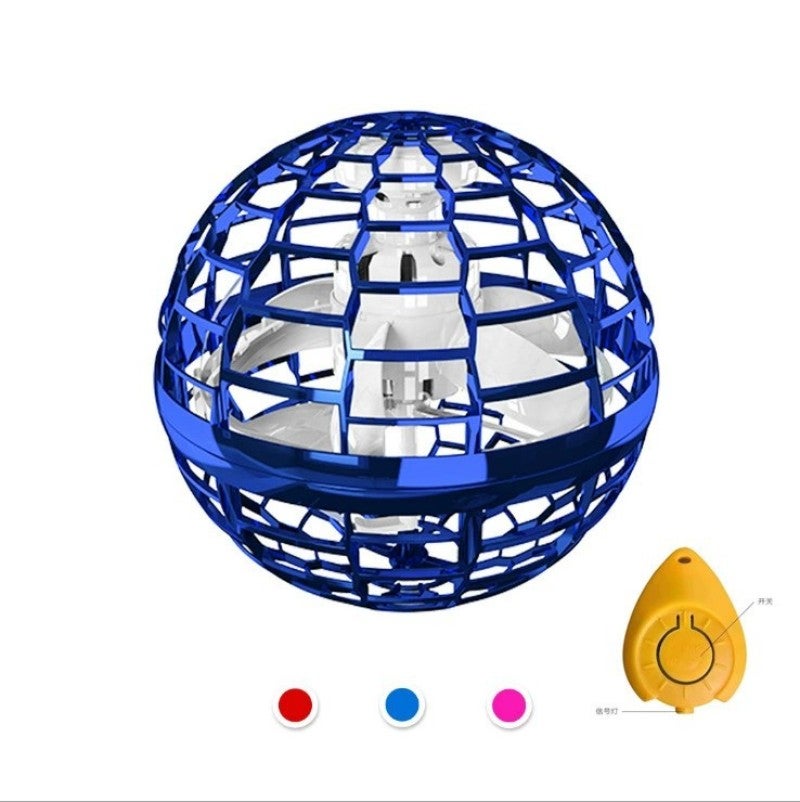 كرة الدوران السحرية الطائرة UFO كرة التعليق الدوارة السحرية كرة الدوران السحرية بالحث الجيروسكوب المعلق المضيء بطرف الإصبع نسخة عبر الحدود 8.5 سم كرة صغيرة - نسخة قطرة الماء - كرة دوارة وردية اللون - Image 4