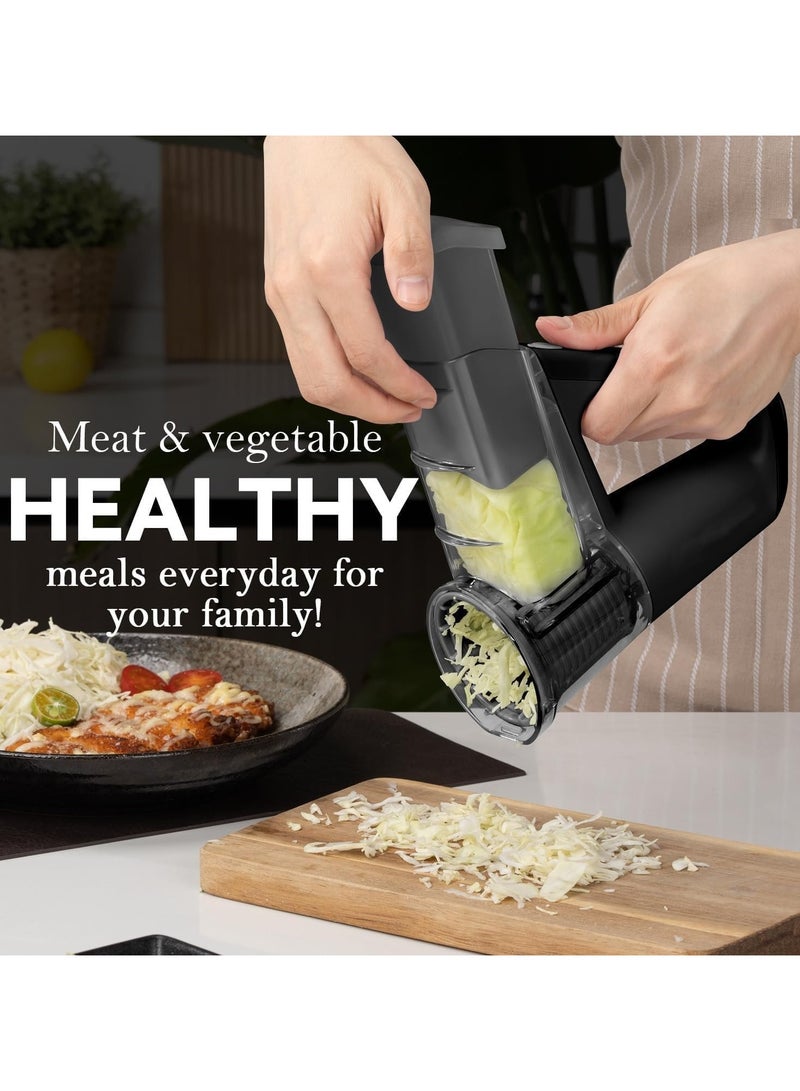 Electric Handheld Vegetable Slicer and Food Chopper with Container 3 Blades for Fruits Vegetables Salad Preparation Kitchen Use - Image 5