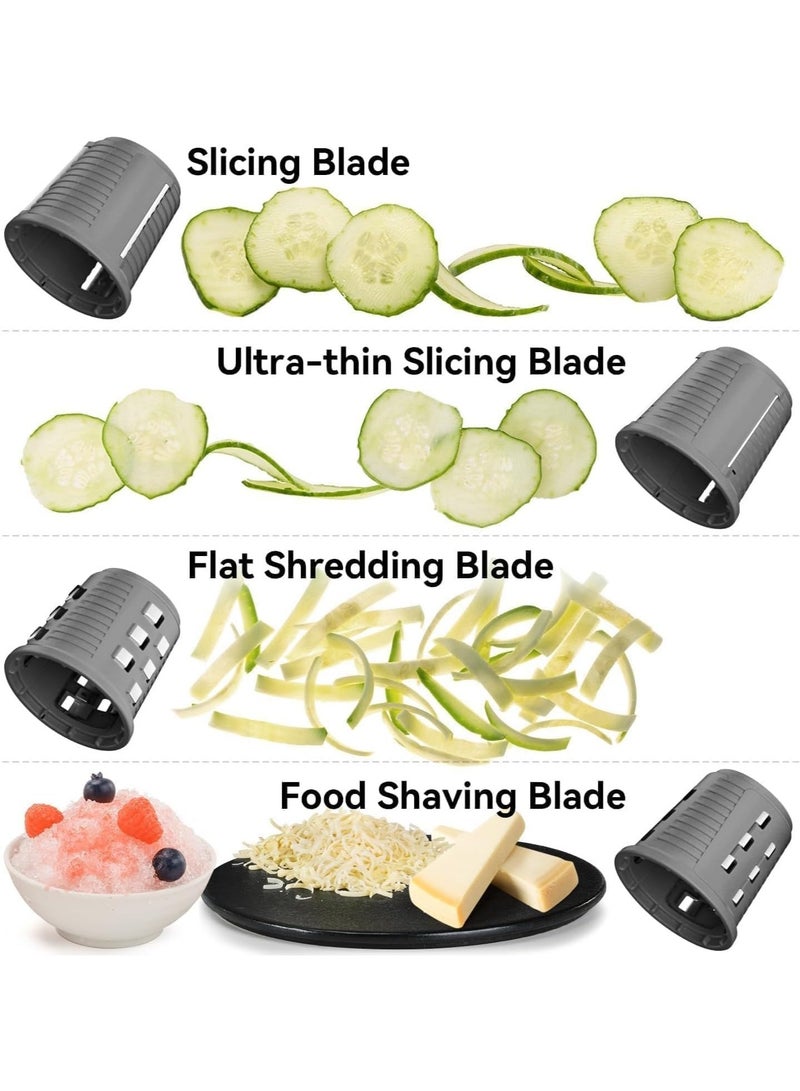 Electric Handheld Vegetable Slicer and Food Chopper with Container 3 Blades for Fruits Vegetables Salad Preparation Kitchen Use - Image 4