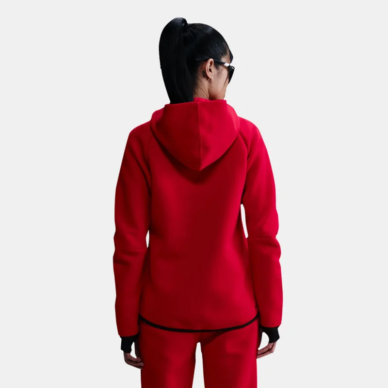 Nike Red Women's Sportswear Tech Fleece Windrunner Hoodie for Women | Best Price UAE