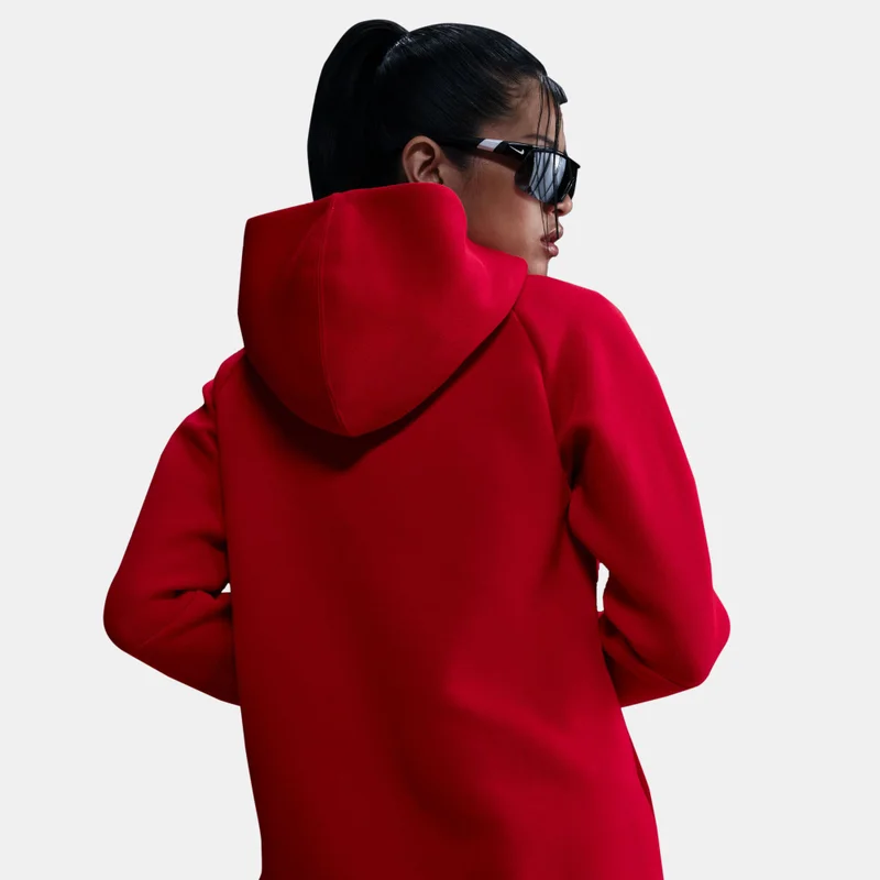 Nike Red Women's Sportswear Tech Fleece Windrunner Hoodie for Women | Best Price UAE