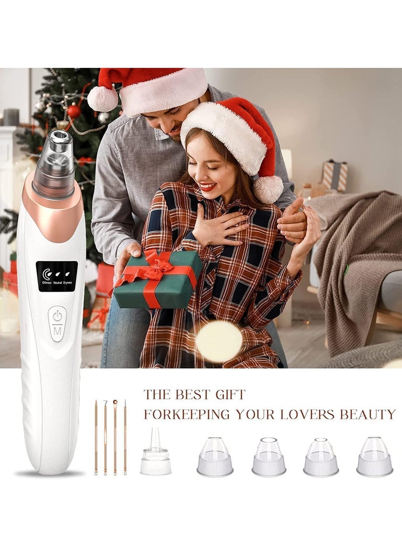 Blackhead Remover Pore Vacuum,Facial Pore Cleaner-5 Suction Power,5 Probes,USB Rechargeable Blackhead Vacuum Kit Electric Acne Extractor Tool for Adult  - Image 5