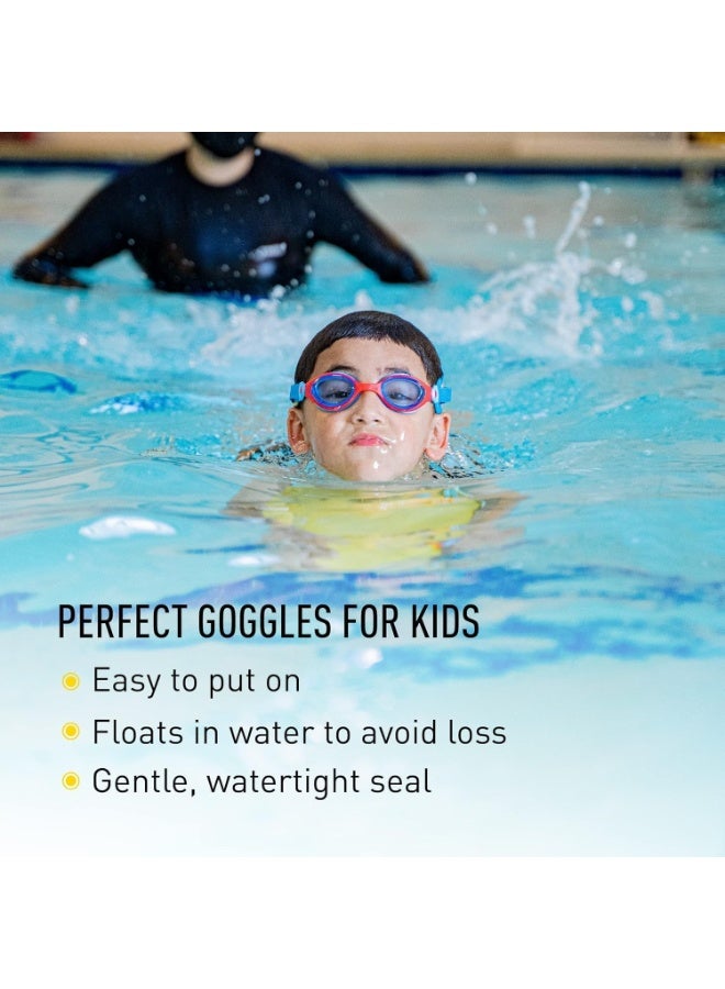 FINIS DragonFly Kids Swim Goggles - Ages 3-6, Adjustable Floating Strap, UV Protection, Anti-Fog - Flower Power - Image 3