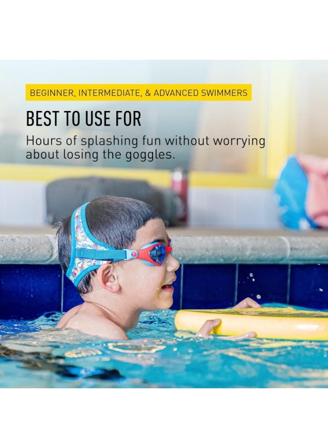 FINIS DragonFly Kids Swim Goggles - Ages 3-6, Adjustable Floating Strap, UV Protection, Anti-Fog - Flower Power - Image 5