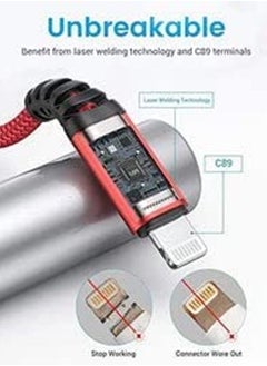 Cordova USB C to Lightning Cable Against Overcharging – Perfect Size Fast Charging Nylon Braided Exclusive Laser Welding Technology  - Image 3