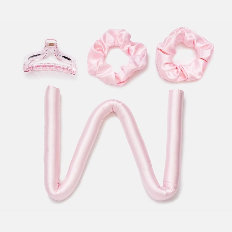 Gimme Beauty Heatless Curling Rod - Blowout Rods for Heatless Curls - Flexi Rod Heatless Curlers for Healthier, Stronger Hair - For All Hair Types & Textures - Pink (1 Count)