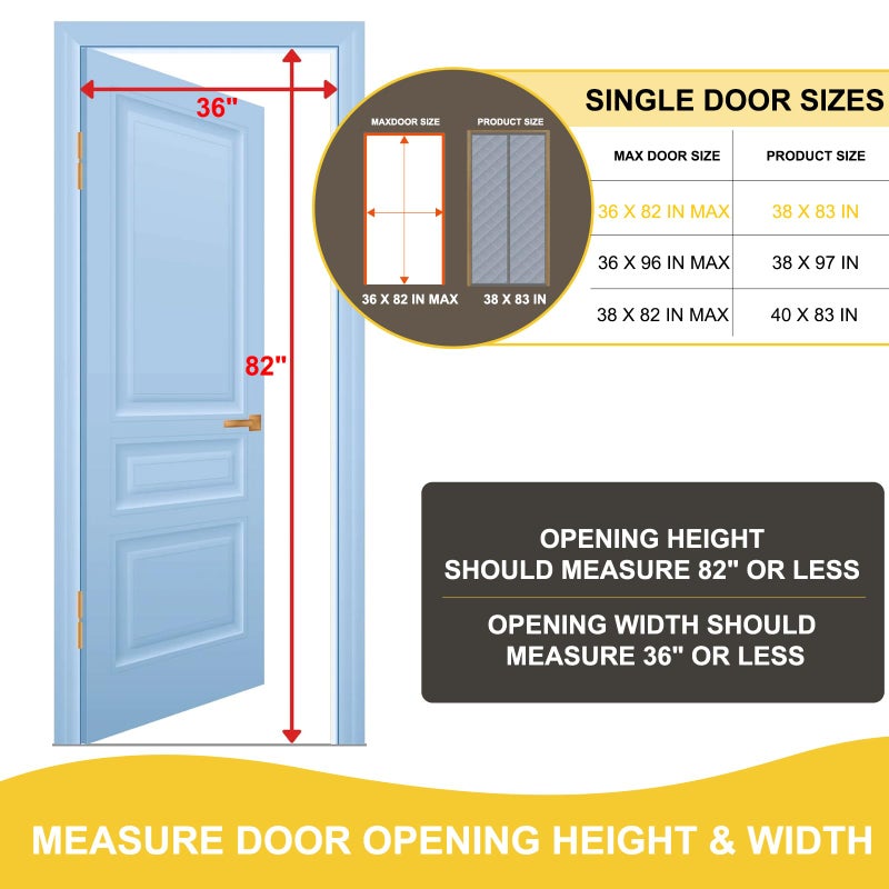 Iduontis Thermal Insulated Magnetic Door Curtain for Winter â€“ Fits Opening 36x82 in (Actual 38x83) â€“ Thicker Cotton Draft Stopper, Weatherproof Windproof Soundproof Door Cover, Keeps Cold Out, Energy Saving - Image 2