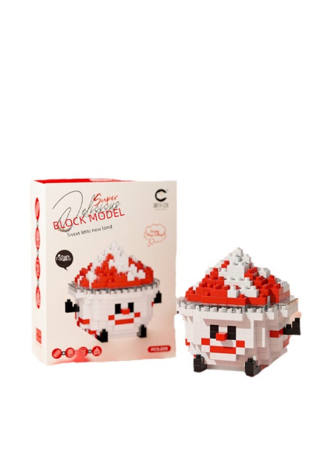 Micro-particle Building Blocks Doll Compatible With Lego Happy Food Hamburger Fries Pineapple Children's Educational Toys Ornaments - Image 5
