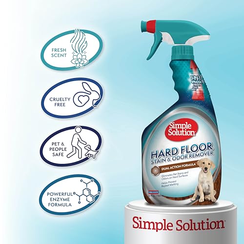 Simple Solution Hard Floor Extreme Pet Stain and Odor Eliminator Spray, Dog and Cat Enzyme Cleaner, Pro-Bacteria Cleaning Power, Strong Urine, Pee and Poop Smell Remover for Hardwood Floors, 32 oz - Image 5