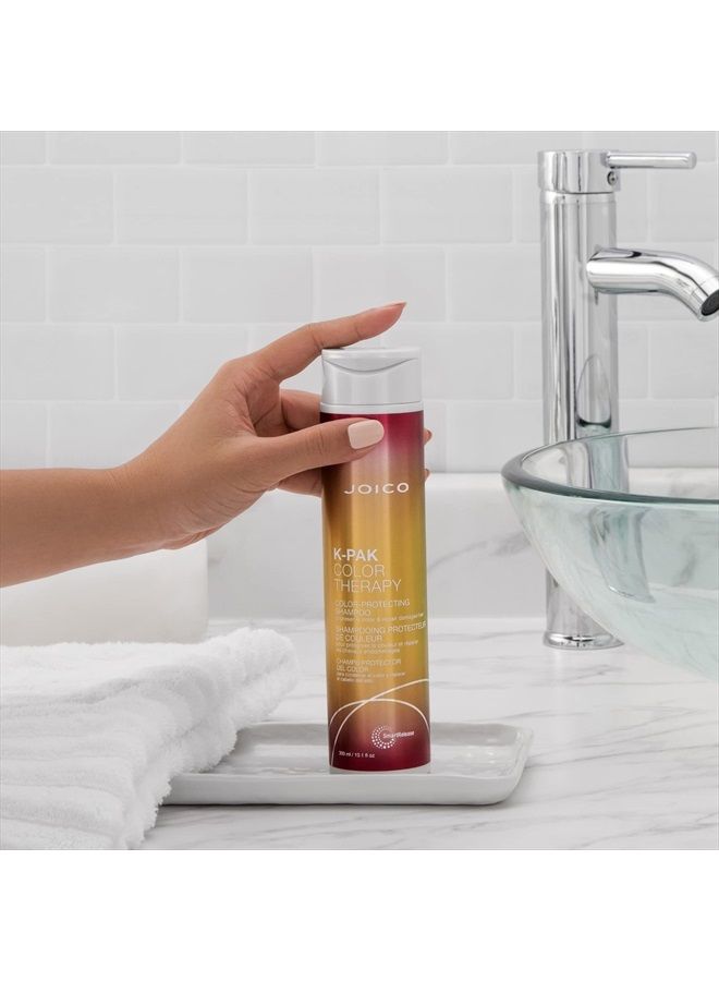 JOICO K-PAK Color Therapy Color-Protecting Shampoo | For Color-Treated Hair | Boost Shine | Improve Elasticity | Repair Breakage | Rebuild Damaged Hair | With Keratin & Argan Oil | 10.1 Fl Oz - Image 3