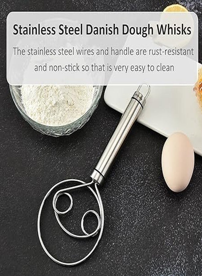 APURK Bread Mixing Tool Hand Danish Whisk Kitchen Baking Tools Bread Mixer for Biscuits Dessert Cake Home & Kitchen Kitchen & Dining Cookware Pot & Pan Sets(Pack of 1) Multicolor - Image 3