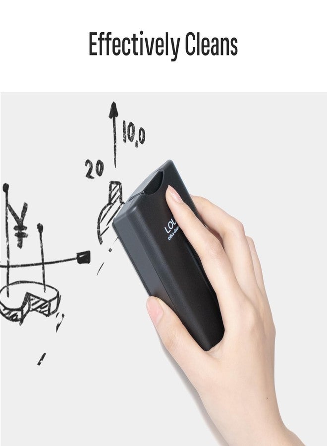 loukin All-in-One Magnetic Dry Erase Eraser, Patent Whiteboard Eraser with Whiteboard Cleaner, Ideal for Classroom, Home and Office Use, 2 Markers Included - Image 3