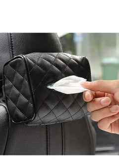 Generic car leather tissue holder - black  - Image 1