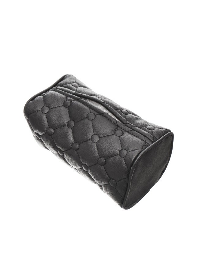 Generic car leather tissue holder - black  - Image 2