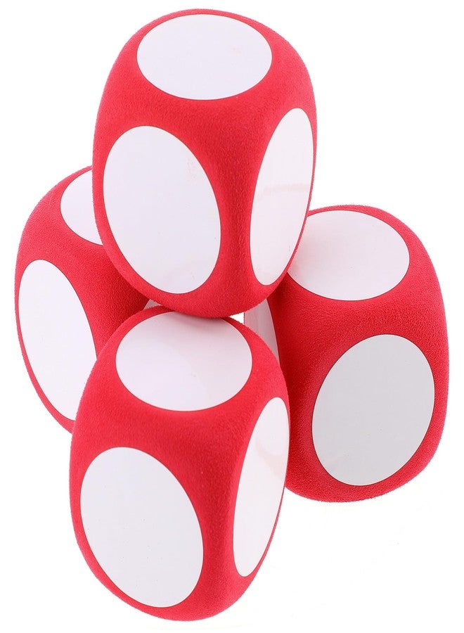 IMIKEYA 4pcs Giant Foam Dice: Jumbo Dice DIY Gamedice Dry Erasedice Large Gamedice Red Foam Playingdice Blank Writable Foamsdice for Indoor Outdoor Game Activity Pool Party - Image 1