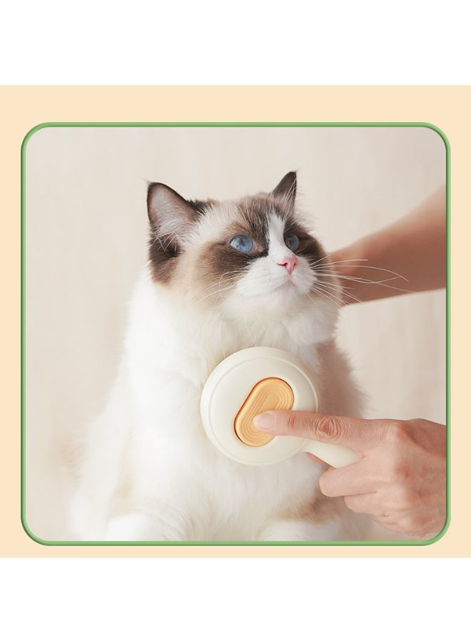 2PCS Self Cleaning Cat Brush Dog Brush - Pet Grooming Comb for Long & Short Hair Cats Dogs Rabbits, Soft Round Tip Slicker Brush to Remove Tangled Loose Hair, Washable Design(Green) - Image 4