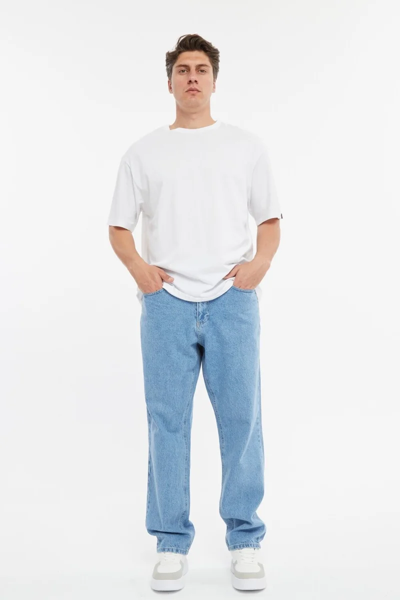 Cedy Denim Men's High Waist Loose Cut Baggy Loose Fit Jean PANTS-C352