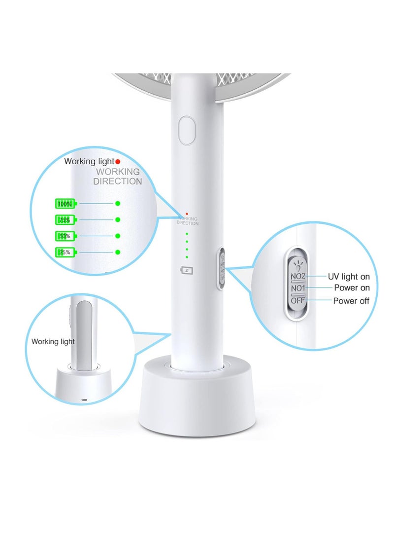 SYOSI Electric Fly Swatter Bug Zapper Racket 2 in 1 Fly Swatter Rechargeable Mosquito Killer Lamp with 3 Layers Safety Mesh for Indoor and Outdoor - Image 5