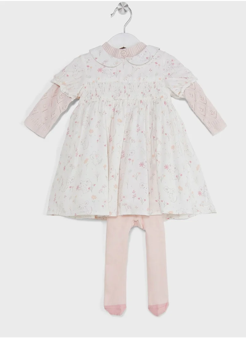 mothercare My First Dress, Cardigan and Tights Set
