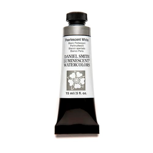 Daniel Smith Extra Fine Watercolor Paint, 15ml Tube, Pearlescent White, 284640025, 0.5 Fl Oz (Pack of 1) - Image 1
