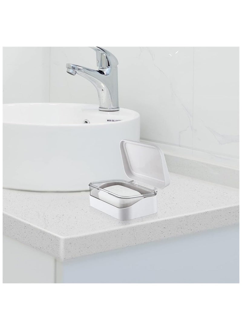 Soap Box, 2Pcs Plastic Soap Case Holder with Removable Drainer and Lid, Travel Soap Container, Great Thickened Soap Dish, Easy Cleaning Soap Box for Home Hotel Camping Gym Travel and More - Image 5