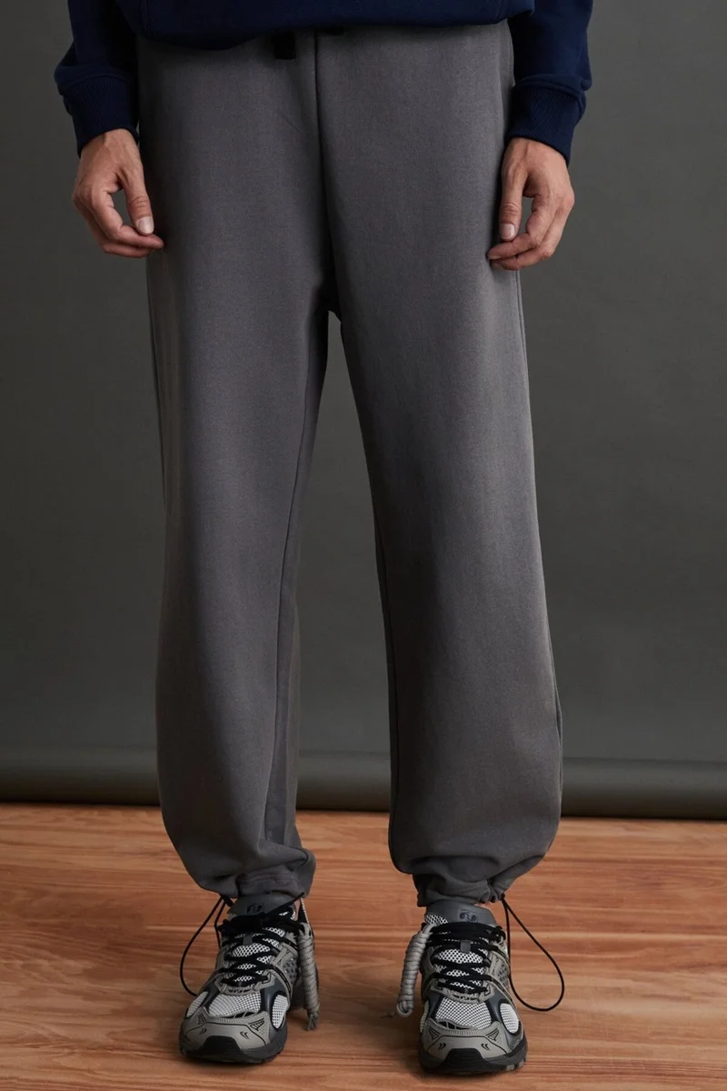جريميلانج Internal Men's Soft, Comfortable Elastic Leg, Comfortable, Gray Sweatpants