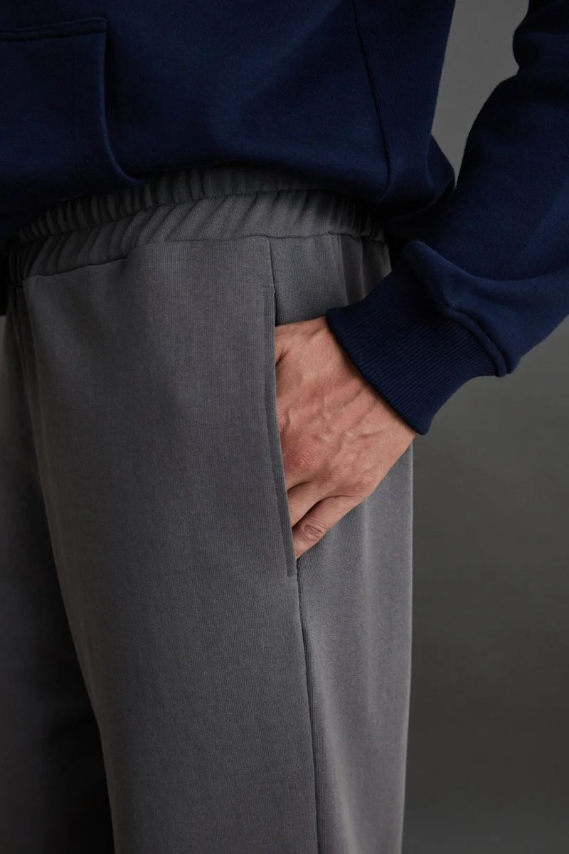 جريميلانج Internal Men's Soft, Comfortable Elastic Leg, Comfortable, Gray Sweatpants