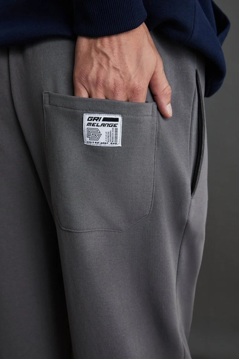 جريميلانج Internal Men's Soft, Comfortable Elastic Leg, Comfortable, Gray Sweatpants