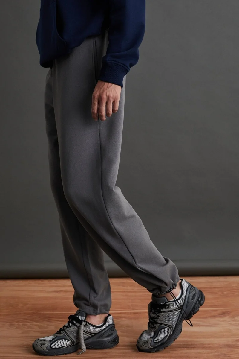 جريميلانج Internal Men's Soft, Comfortable Elastic Leg, Comfortable, Gray Sweatpants