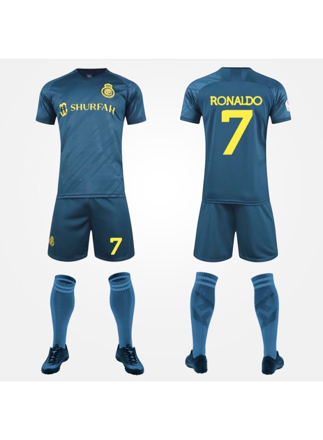 2324 Saudi Arabia Riyadh Victory Team Ronaldo Jersey No.7 Football Uniform Suit Men's Football Uniform Club Seal