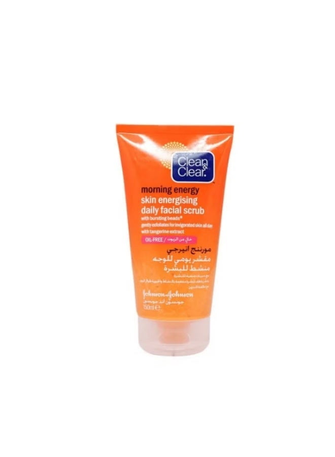 CLEAN & CLEAR Morning Energy Skin Energising Daily Facial Scrub - 150 ml - Image 1