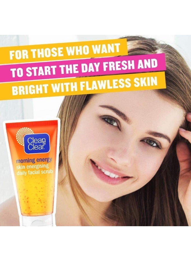 CLEAN & CLEAR Morning Energy Skin Energising Daily Facial Scrub - 150 ml - Image 2