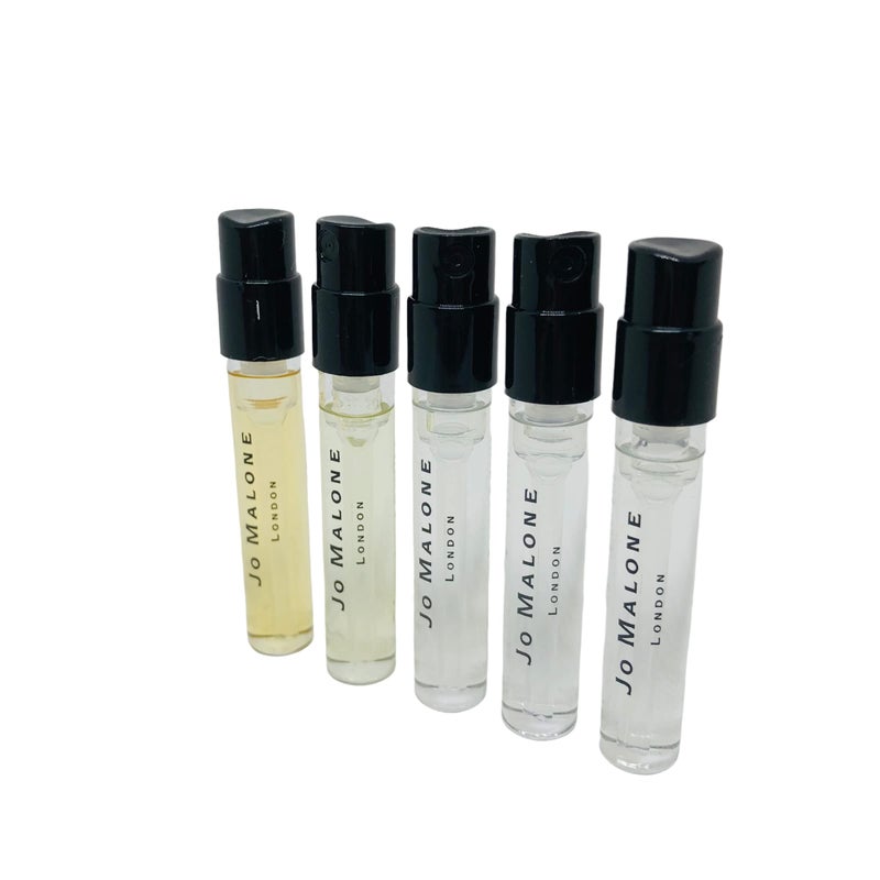 jo Malone مجموعة جو مالون 5 عينات عطر لندن زجاجات مختلفة الروائح 0.05 أونصة / 1.5 مل لكل منها. مجموعة ب - Image 2