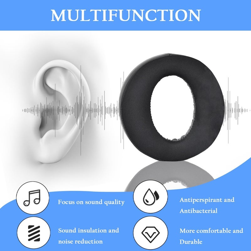 Adhiper Pulse 3D Earpads Cushions Replacement for Sony PlayStation 5 Pulse 3D PS5 Headset,PS5 Cooling Gel Ear Pads Replacement Ear Cushions,Ear Cups Accessories with Noise Isolation Foam(Black) - Image 4