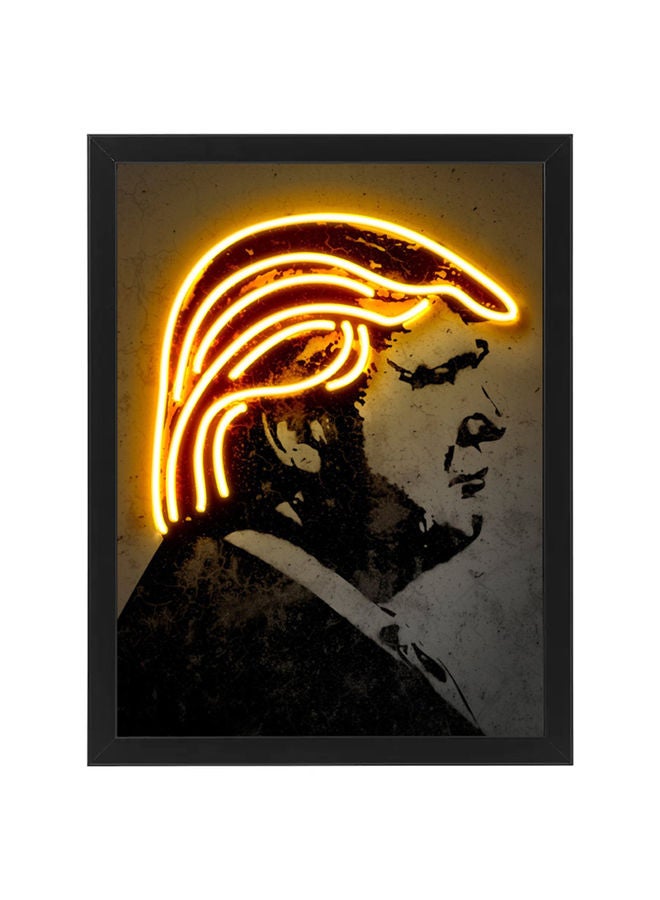 Boomah Accessories Donald Trump Neon Printed Poster With Frame 50x40 cm