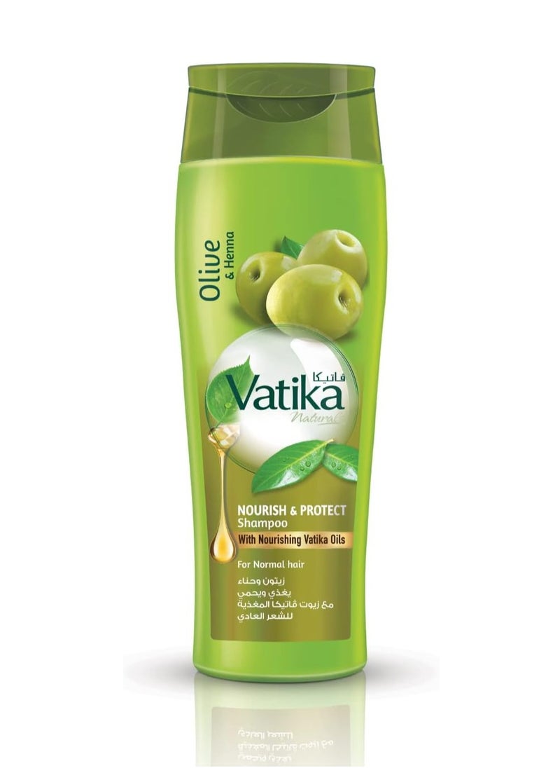 Vatika Pack Of 2 Naturals Nourish & Protect Shampoo With Olive And Henna 532ml