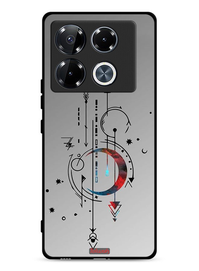 Tolwak Infinix Note 40 Pro 5G Protective Case Cover Moon And Arrows Art Pattern - Image 1